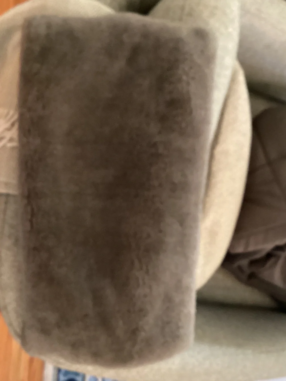 West Elm Plush Sheepskin shearling pillow cover only in Light Gray